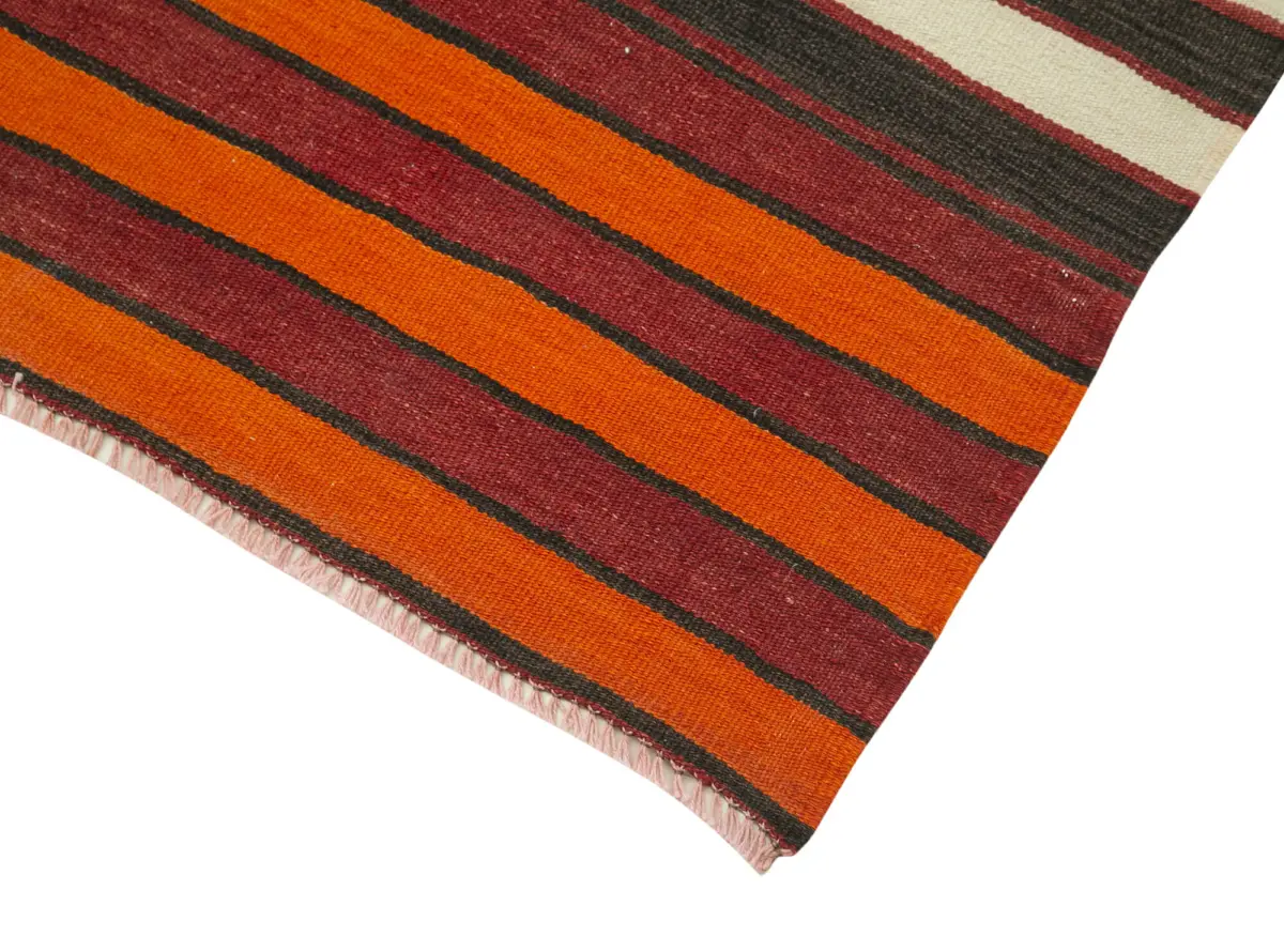 Anadolu Eskitme Multi Pamuk Üzerine Yün El Dokuma Kilim-085x291 - Görsel 4