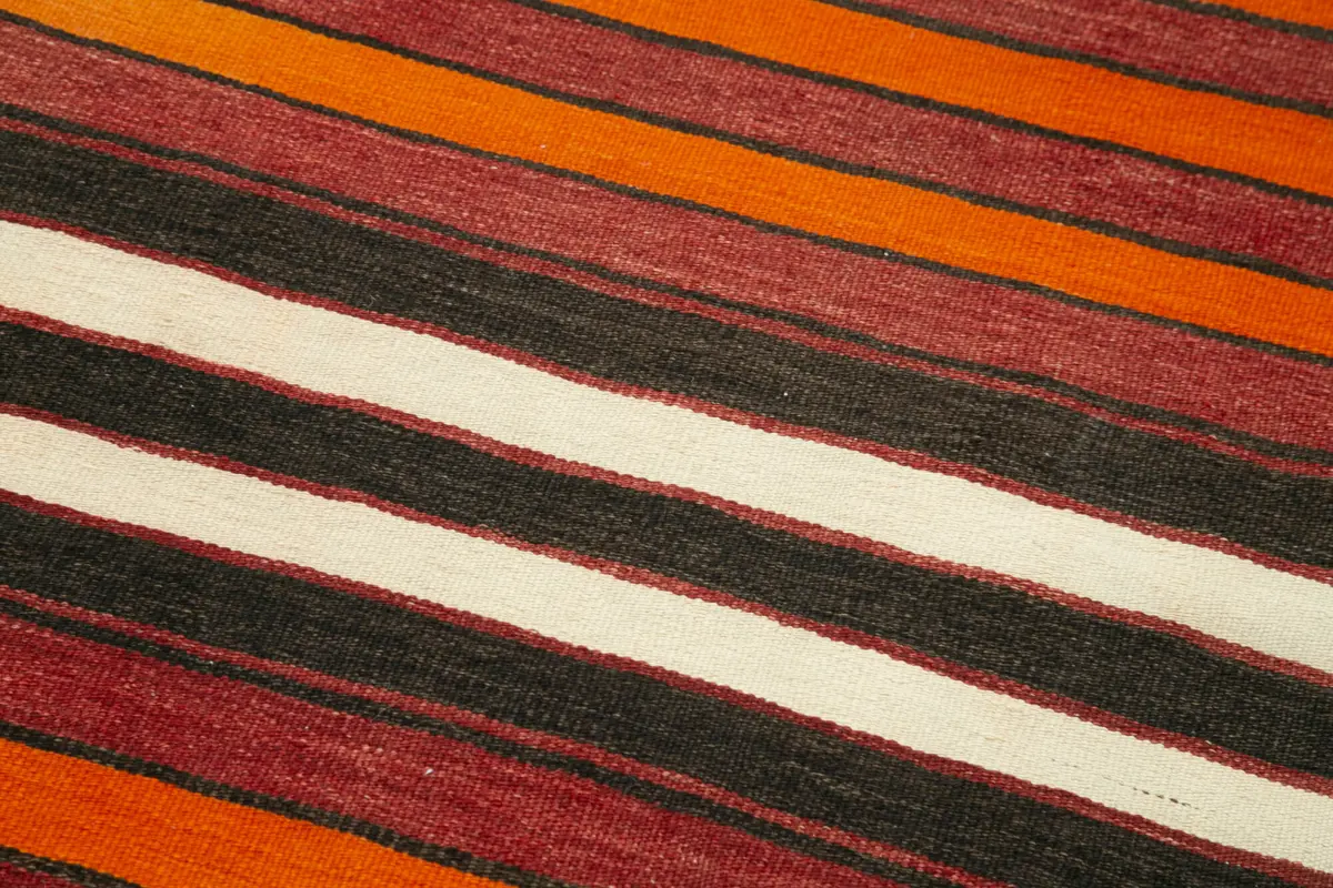 Anadolu Eskitme Multi Pamuk Üzerine Yün El Dokuma Kilim-085x291 - Görsel 5