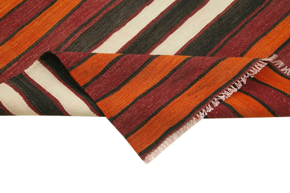 Anadolu Eskitme Multi Pamuk Üzerine Yün El Dokuma Kilim-085x291 - Görsel 6