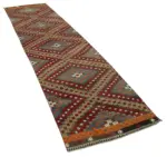 Anadolu Eskitme Multi Pamuk Üzerine Yün El Dokuma Kilim-086x373 - Görsel 2