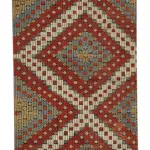 Anadolu Eskitme Multi Pamuk Üzerine Yün El Dokuma Kilim-081x337