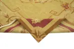 Aubusson Eskitme Sarı Pamuk Üzerine Yün El Dokuma Halı-265x363 - Görsel 6