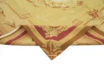 Aubusson Eskitme Sarı Pamuk Üzerine Yün El Dokuma Halı-261x365 - Görsel 6
