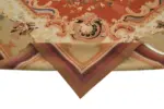 Aubusson Eskitme Bej Pamuk Üzerine Yün El Dokuma Halı-312x407 - Görsel 6
