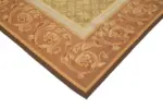 Aubusson Eskitme Kahverengi Pamuk Üzerine Yün El Dokuma Halı-262x363 - Görsel 4