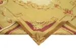 Aubusson Eskitme Sarı Pamuk Üzerine Yün El Dokuma Halı-261x362 - Görsel 6