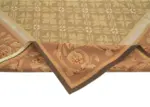 Aubusson Eskitme Kahverengi Pamuk Üzerine Yün El Dokuma Halı-261x366 - Görsel 6