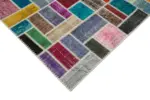 Patchwork Multi Pamuk Üzerine Yün El Dokuma Kilim-173x238 - Görsel 4