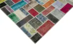 Patchwork Multi Pamuk Üzerine Yün El Dokuma Kilim-172x238 - Görsel 4