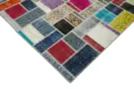 Patchwork Multi Pamuk Üzerine Yün El Dokuma Kilim-173x245 - Görsel 4