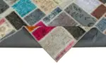 Patchwork Multi Pamuk Üzerine Yün El Dokuma Kilim-174x244 - Görsel 6