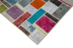 Patchwork Multi Pamuk Üzerine Yün El Dokuma Kilim-173x236 - Görsel 4