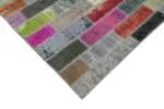 Patchwork Multi Pamuk Üzerine Yün El Dokuma Kilim-178x241 - Görsel 4