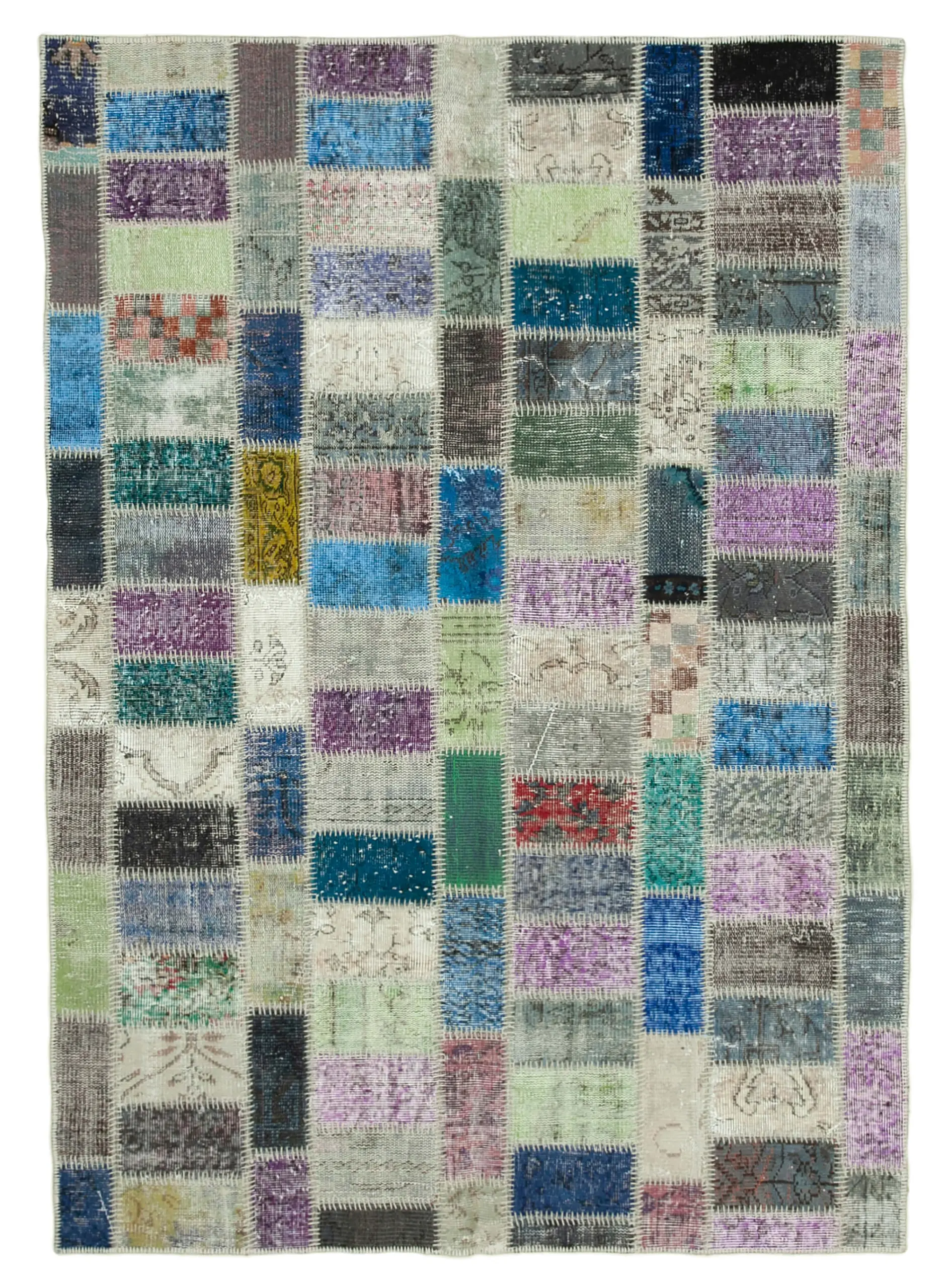 Rc_29595_0_Multicolor_Modern_Design_Patchwork_Rugs Patchwork Multi Pamuk Üzerine Yün El Dokuma Kilim-170x236 - Görsel 1