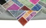 Patchwork Multi Pamuk Üzerine Yün El Dokuma Kilim-173x239 - Görsel 6