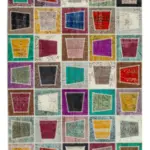 Patchwork Multi Pamuk Üzerine Yün El Dokuma Kilim-200x280