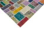 Patchwork Multi Pamuk Üzerine Yün El Dokuma Kilim-210x297 - Görsel 4
