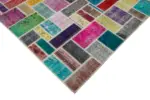 Patchwork Multi Pamuk Üzerine Yün El Dokuma Kilim-209x299 - Görsel 4