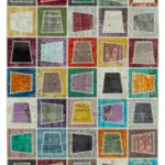 Patchwork Multi Pamuk Üzerine Yün El Dokuma Kilim-200x280