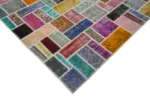 Patchwork Multi Pamuk Üzerine Yün El Dokuma Kilim-210x297 - Görsel 4