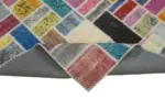 Patchwork Multi Pamuk Üzerine Yün El Dokuma Kilim-210x297 - Görsel 6