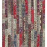 Patchwork Multi Pamuk Üzerine Yün El Dokuma Kilim-242x305