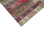 Patchwork Multi Pamuk Üzerine Yün El Dokuma Kilim-242x305 - Görsel 4