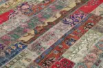 Patchwork Multi Pamuk Üzerine Yün El Dokuma Kilim-242x305 - Görsel 5