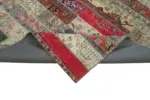Patchwork Multi Pamuk Üzerine Yün El Dokuma Kilim-242x305 - Görsel 6