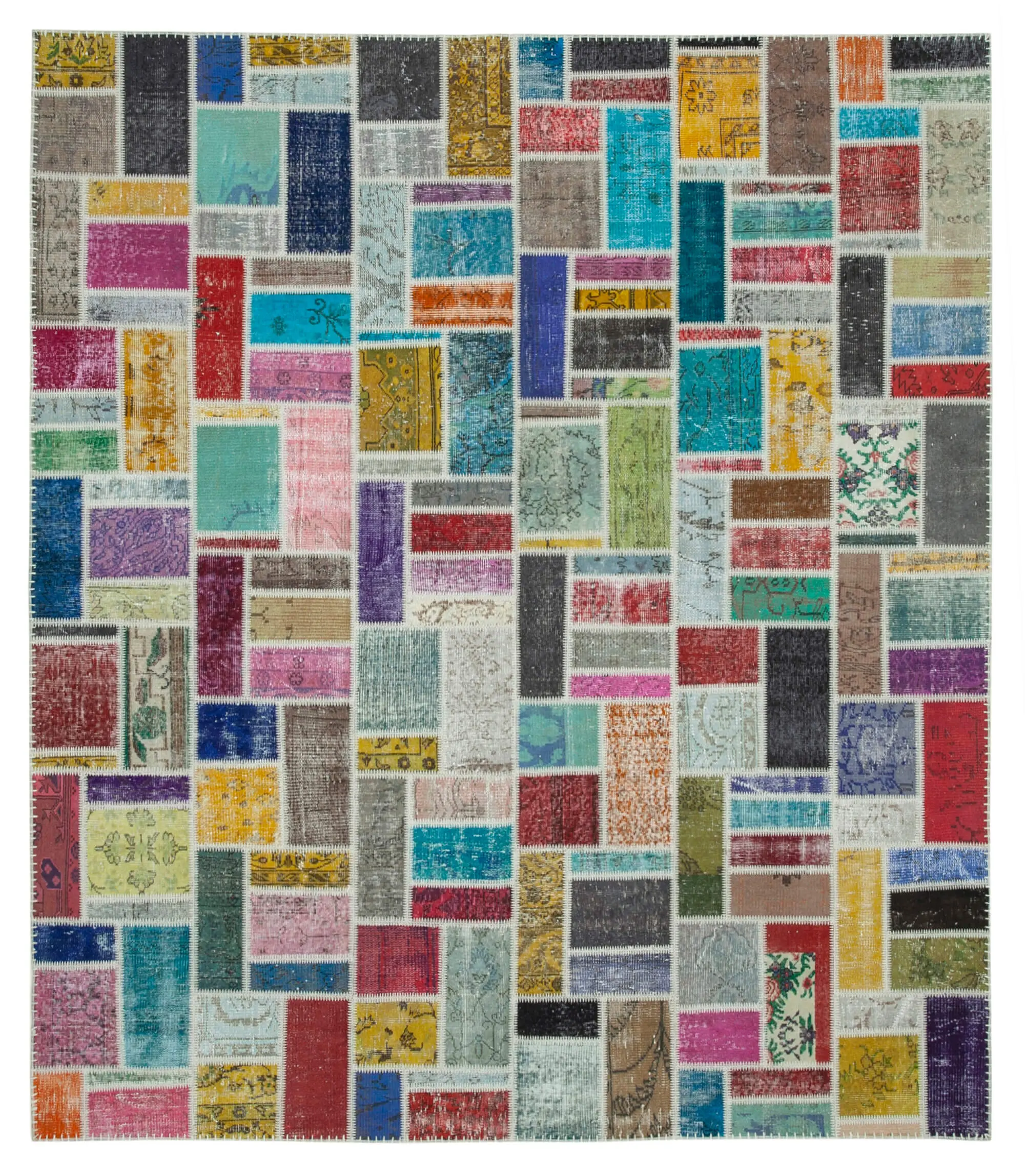 Rc_29653_0_Multicolor_Modern_Design_Patchwork_Rugs Patchwork Multi Pamuk Üzerine Yün El Dokuma Kilim-260x300 - Görsel 1