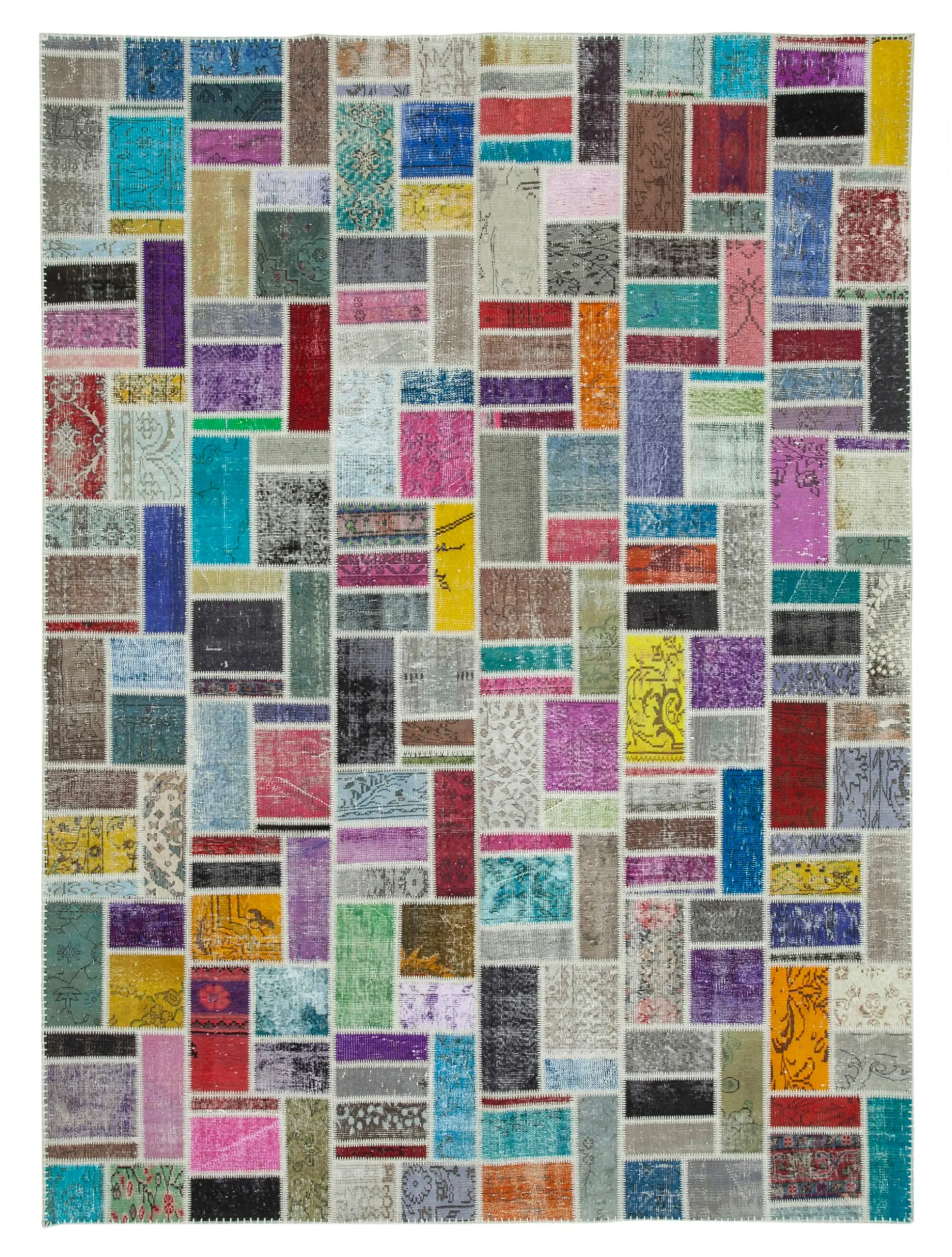 Rc_29687_0_Multicolor_Modern_Design_Patchwork_Rugs Patchwork Multi Pamuk Üzerine Yün El Dokuma Kilim-265x360 - Görsel 1