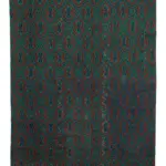 Damalı Modern Dizayn Geometrik Kahverengi Pamuk Üstü Yün El Dokuma Halı-195x314