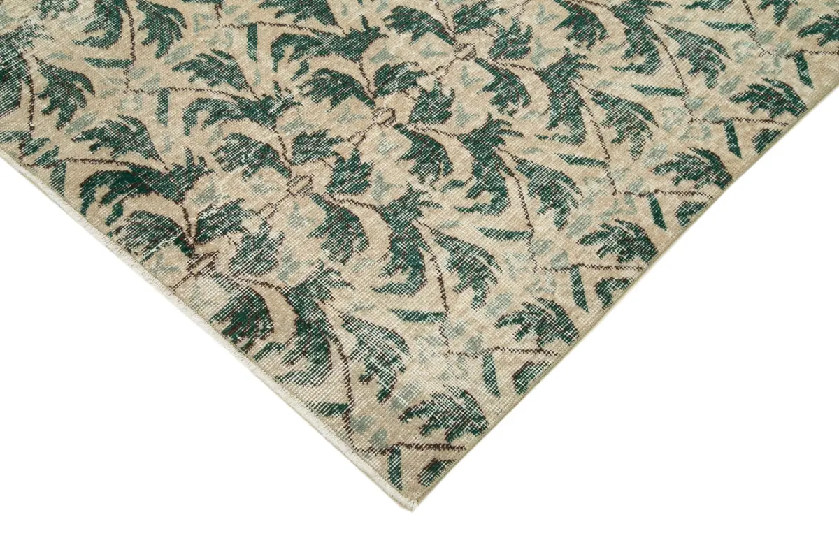 Damalı Modern Dizayn Geometrik Bej Pamuk Üstü Yün El Dokuma Halı-153x262 - Görsel 4