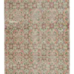 Damalı Modern Dizayn Geometrik Multi Renk Pamuk Üstü Yün El Dokuma Halı-153x247