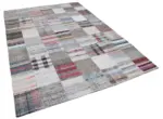 Chaput Patchwork Multi Renk Pamuk Üzerine Yün El Dokuma Kilim-213x303 - Görsel 2