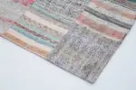 Chaput Patchwork Multi Renk Pamuk Üzerine Yün El Dokuma Kilim-213x303 - Görsel 4