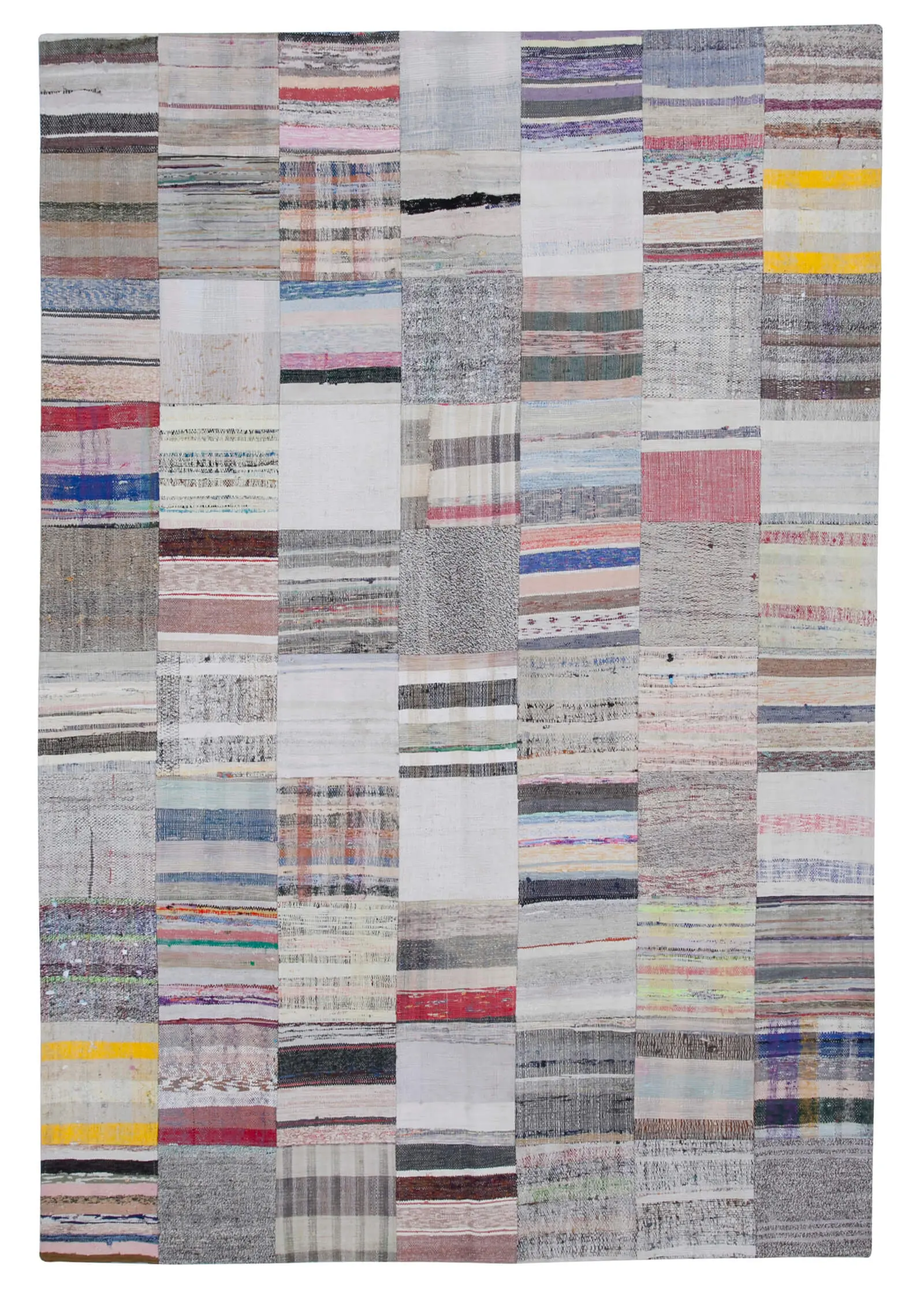 Rc_30227_1_Multicolor_Oriental_Kilim_Patchwork_Rugs Chaput Patchwork Multi Renk Pamuk Üzerine Yün El Dokuma Kilim-202x299 - Görsel 1