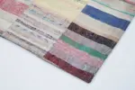 Chaput Patchwork Multi Renk Pamuk Üzerine Yün El Dokuma Kilim-201x299 - Görsel 4