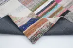 Chaput Patchwork Multi Renk Pamuk Üzerine Yün El Dokuma Kilim-201x300 - Görsel 5
