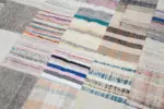 Chaput Patchwork Multi Renk Pamuk Üzerine Yün El Dokuma Kilim-201x300 - Görsel 6