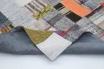 Chaput Patchwork Multi Renk Pamuk Üzerine Yün El Dokuma Kilim-200x300 - Görsel 5