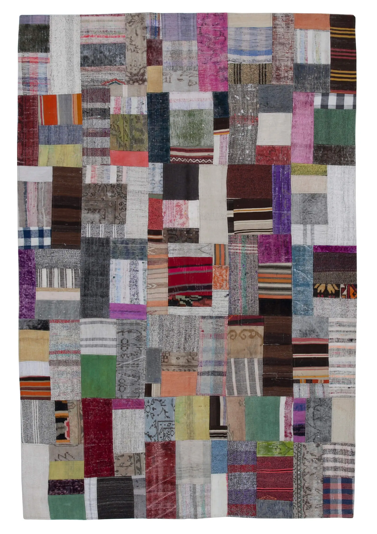 Rc_30240_1_Multicolor_Oriental_Kilim_Patchwork_Rugs Chaput Patchwork Multi Renk Pamuk Üzerine Yün El Dokuma Kilim-200x300 - Görsel 1