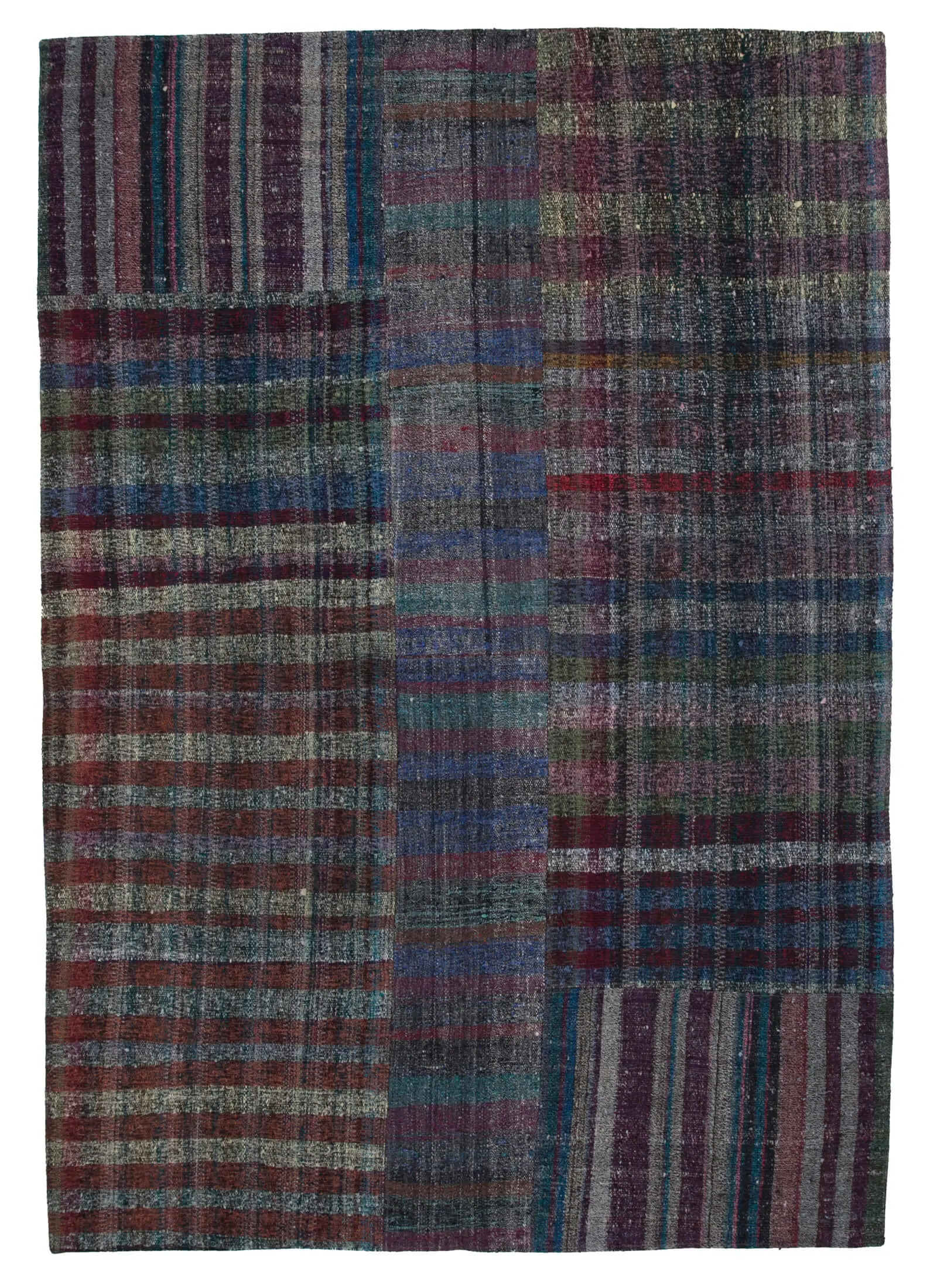 Rc_30243_1_Multicolor_Oriental_Kilim_Patchwork_Rugs Chaput Patchwork Multi Renk Pamuk Üzerine Yün El Dokuma Kilim-210x300 - Görsel 1