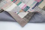 Chaput Patchwork Multi Renk Pamuk Üzerine Yün El Dokuma Kilim-205x306 - Görsel 5