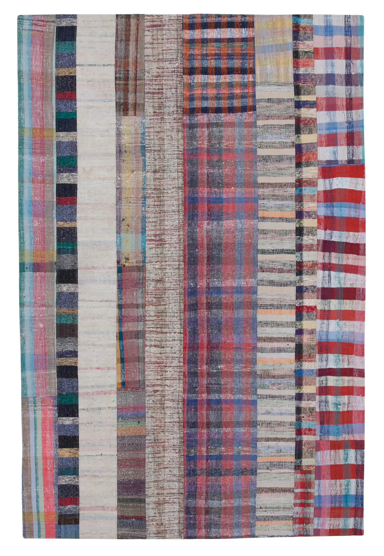 Rc_30246_1_Multicolor_Oriental_Kilim_Patchwork_Rugs Chaput Patchwork Multi Renk Pamuk Üzerine Yün El Dokuma Kilim-198x302 - Görsel 1