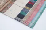 Chaput Patchwork Multi Renk Pamuk Üzerine Yün El Dokuma Kilim-198x302 - Görsel 4