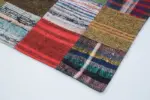 Chaput Patchwork Multi Renk Pamuk Üzerine Yün El Dokuma Kilim-209x302 - Görsel 4