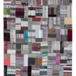 Chaput Patchwork Multi Renk Pamuk Üzerine Yün El Dokuma Kilim-200x305