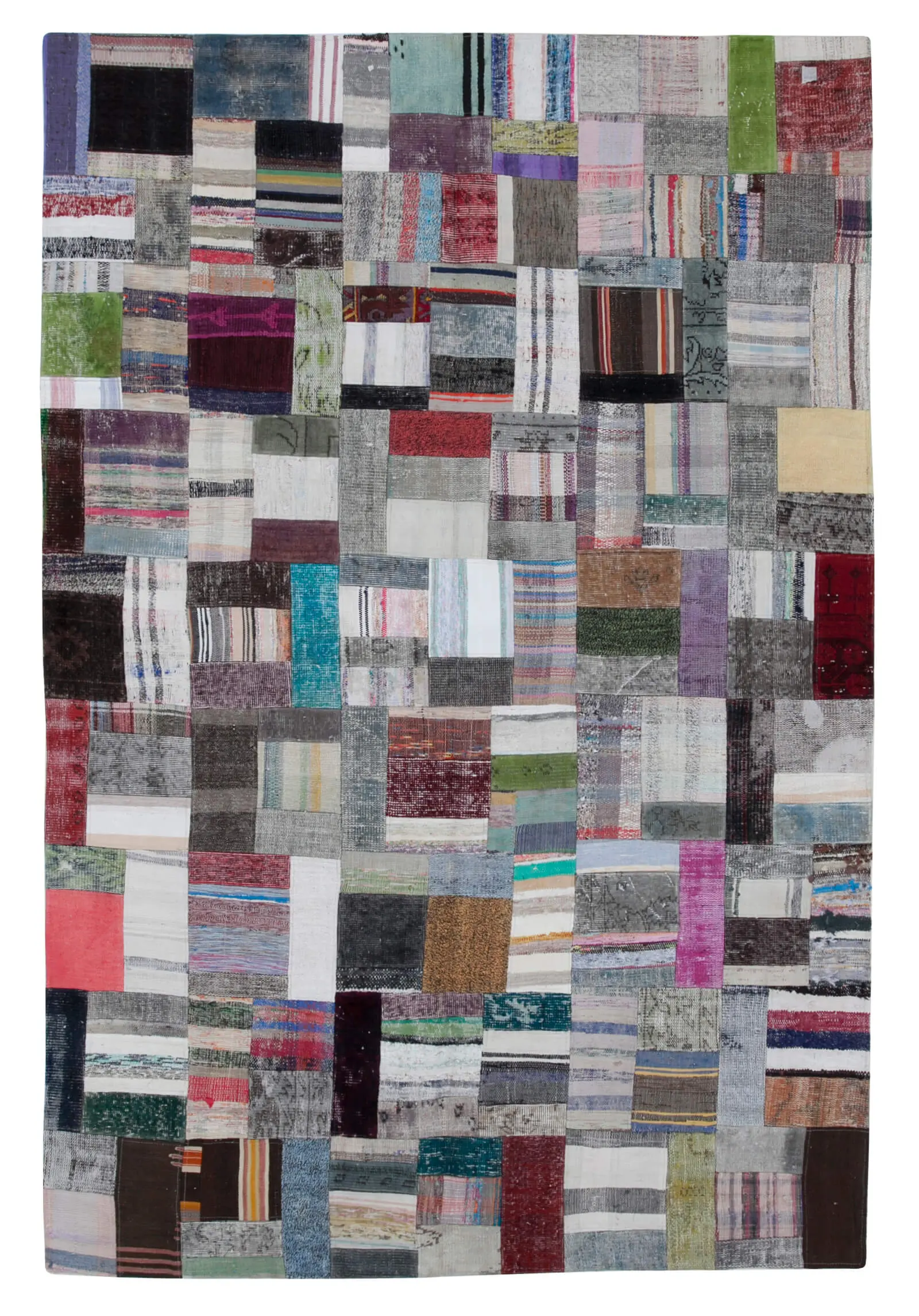 Rc_30249_1_Multicolor_Oriental_Kilim_Patchwork_Rugs Chaput Patchwork Multi Renk Pamuk Üzerine Yün El Dokuma Kilim-200x305 - Görsel 1
