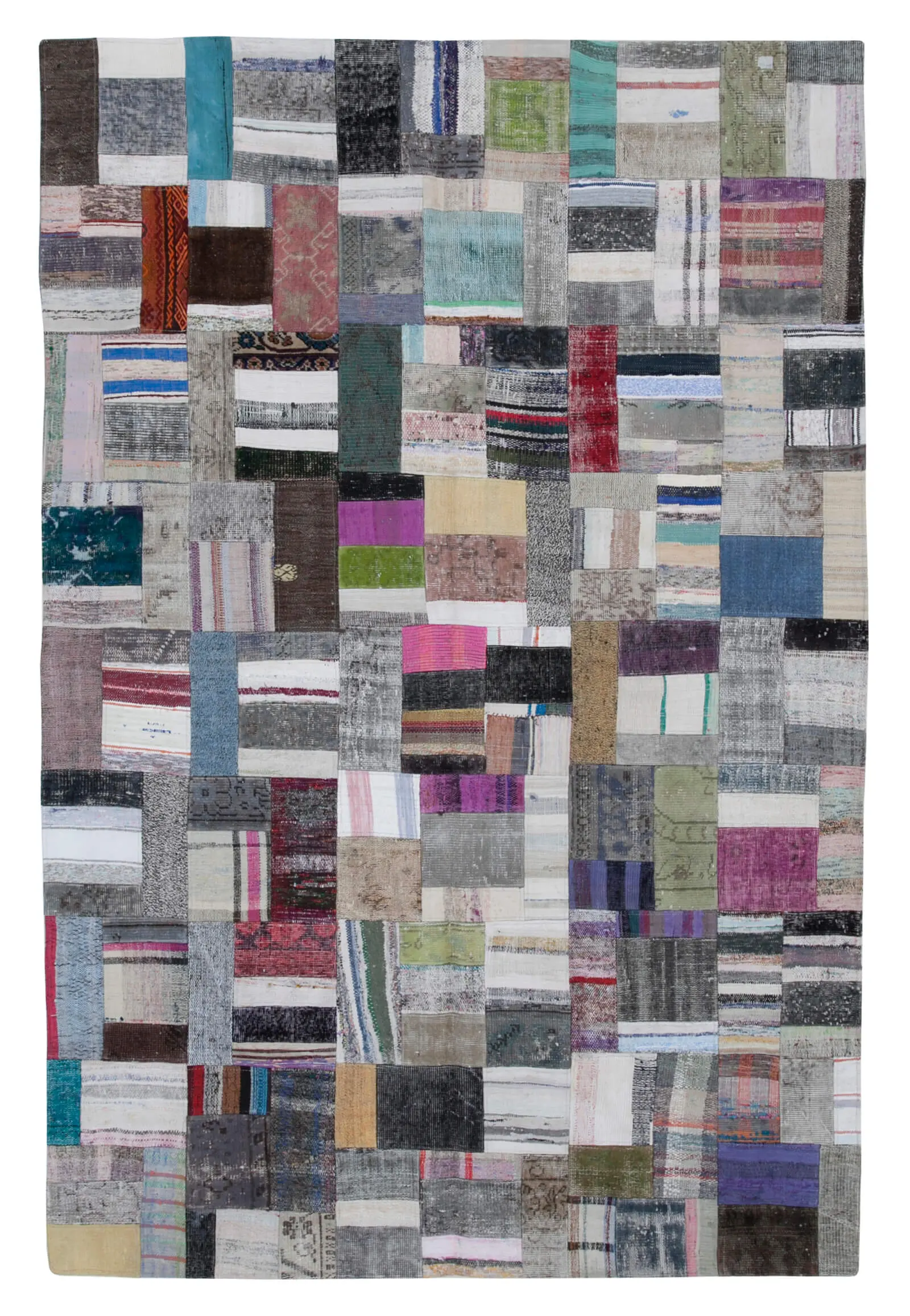 Rc_30250_1_Multicolor_Oriental_Kilim_Patchwork_Rugs Chaput Patchwork Multi Renk Pamuk Üzerine Yün El Dokuma Kilim-200x304 - Görsel 1